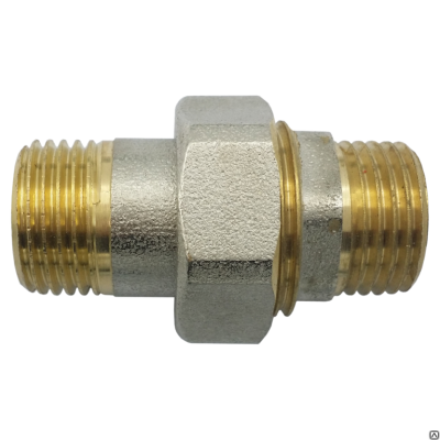 Американка латунь прям.никель.  1/2" (ду 15) нар./нар.