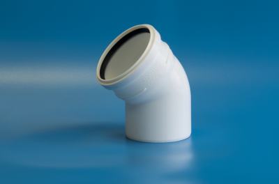 Отвод для бесш. кан-и из ПП Ø 50х45˚ РТП 24552