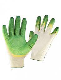 Перчатки х/б с двойным латексным покрытием 